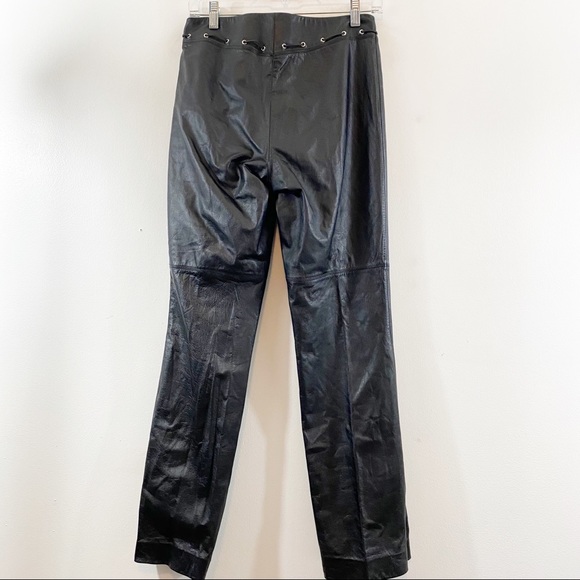Lauren Ralph Lauren Black 100% Leather Riding Pants Sz 4 - Picture 4 of 13